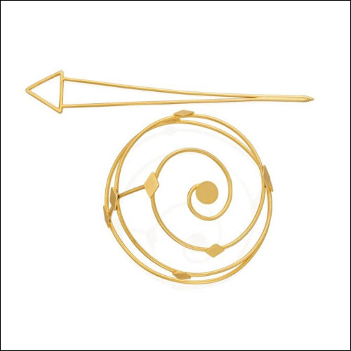 Hairpin Spiral Olive Wood Circle Ring Swirl Hairfork Shawl Pin Bun
