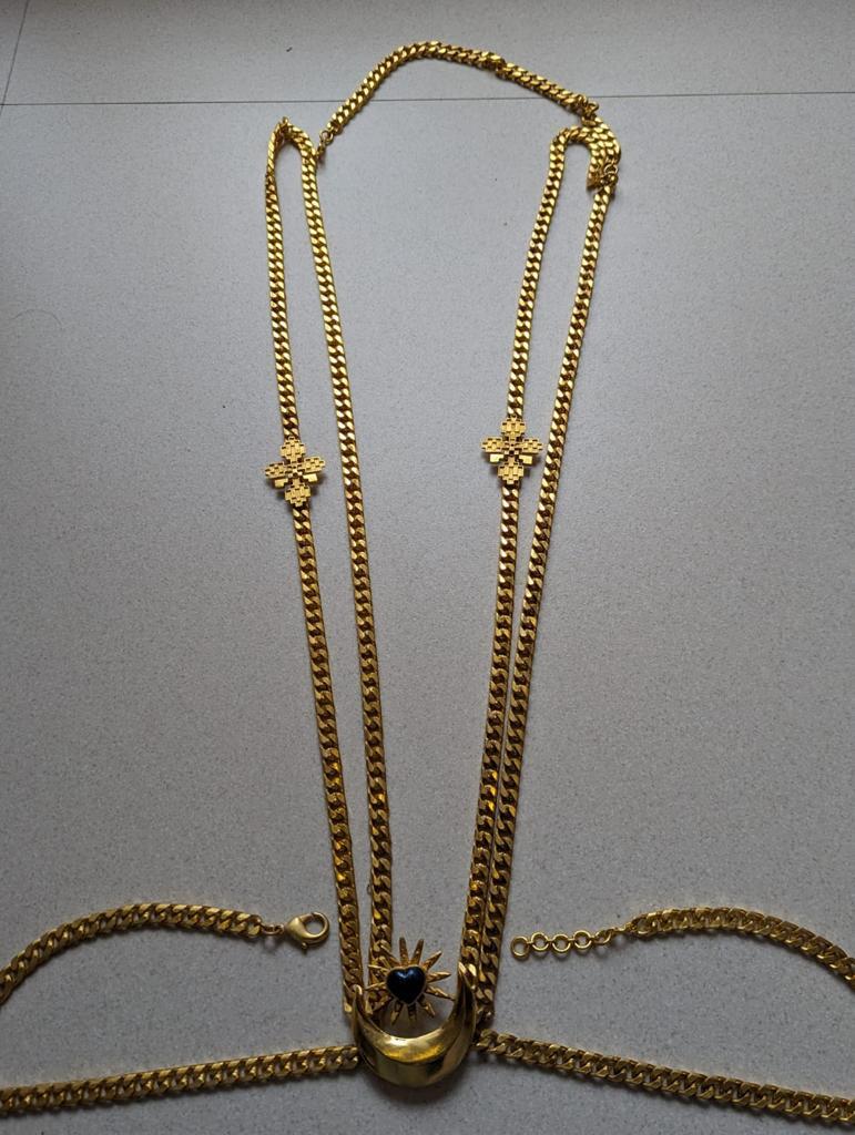 Algae Heart Body Chain