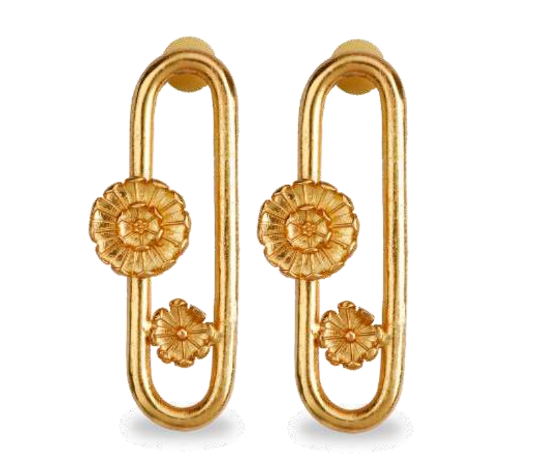 Floral Link Earrings