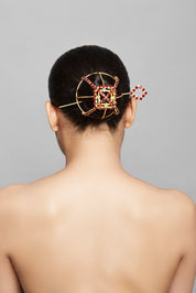 Red Ruby Swarovski Hair-bun